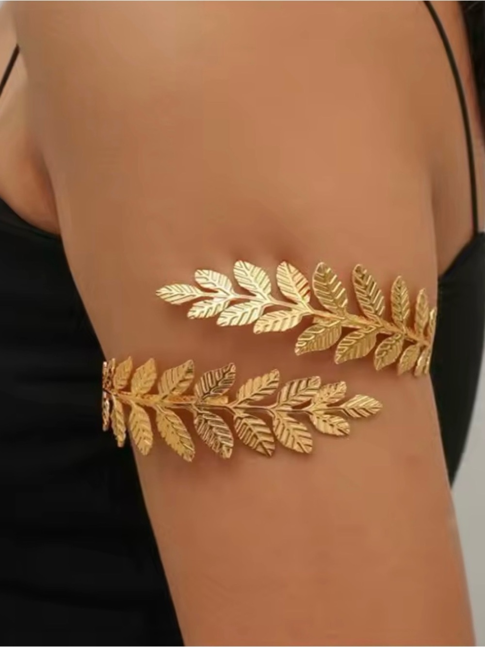 Gold Leaf Arm Cuff - Adjustable Greek-Inspired Arm Bracelet new
